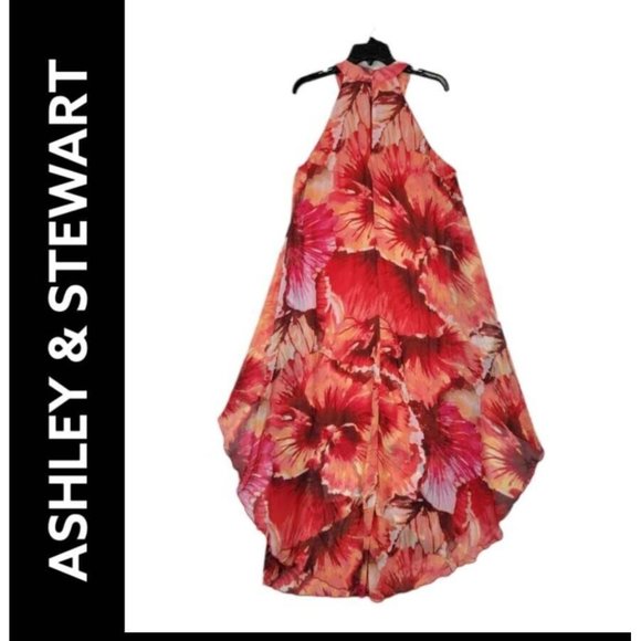 Ashley Stewart Women's Size 14/16 Multicolored Halter Sleeveless Floral COVER - Picture 3 of 9
